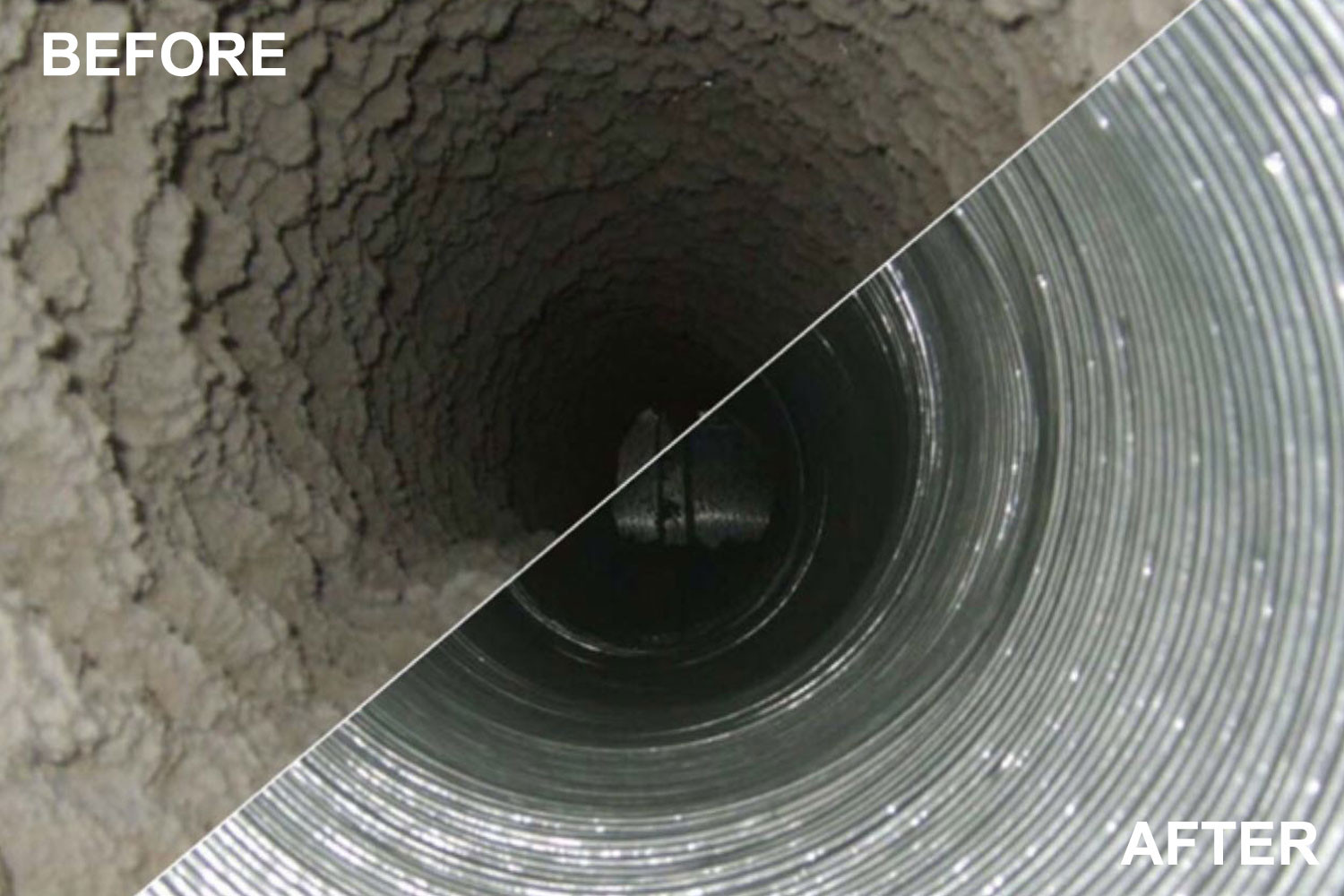 Dirty vs Clean Air Duct Fresno
